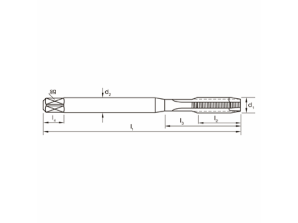 HSSE Blu GWB DIN371 Metrisch M3 Typ Gun VA