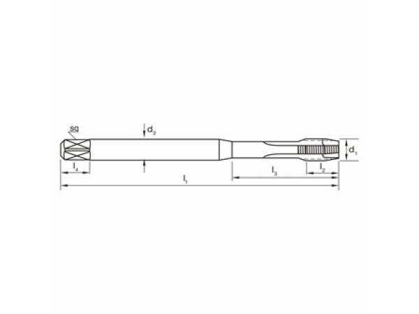 Gewindebohrer Synchro Metrisch DIN 371 M3 PM-HSSE V3 TiCN Typ Gun VADH