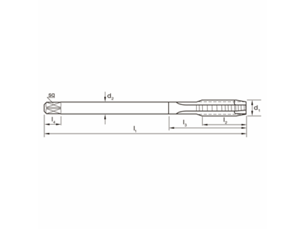 HSSE blank GWB DIN376 Metrisch M12 Typ Gun W AZ mit ausgestzten Zähnen