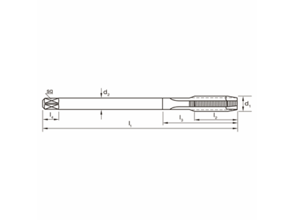 PM-HSS Co Blu GWB DIN376 Metrisch M12 Typ Gun H