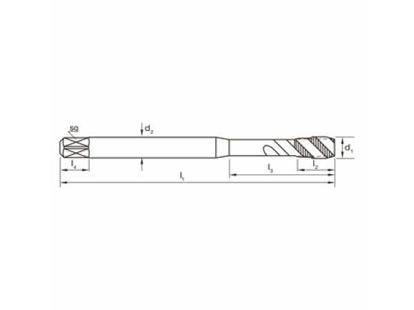 HSSE Blu GWB DIN371 Metrisch M4 Typ R45VADH