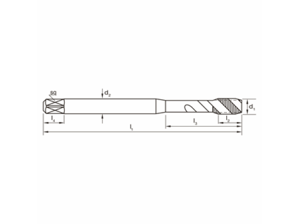 HSSE blank GWB DIN371 Metrisch M2,5 Typ R45Al