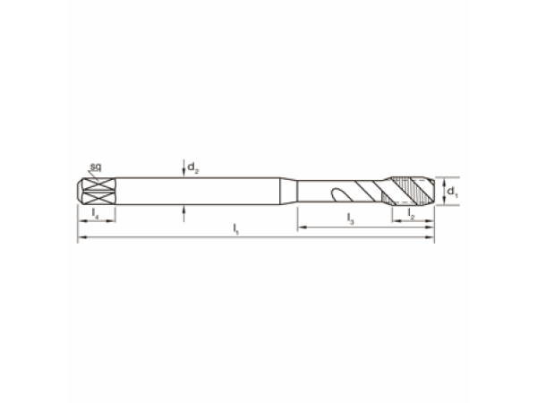 HSSE Ni GWB DIN371 Metrisch M2,5 Typ R45W