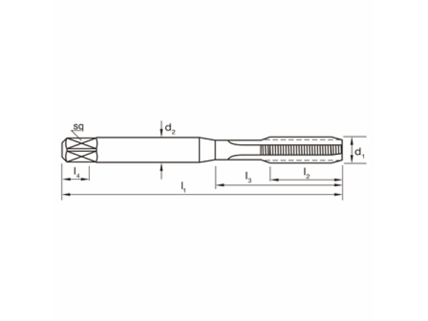 Gewindebohrer DIN352 Metrisch M5 SPM TiCN Typ XH HRC (H)