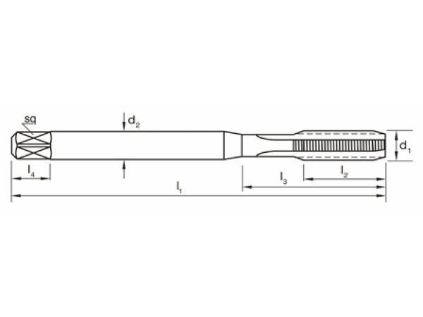 Gewindebohrer DIN371 Metrisch M3 VHM TiCN Typ VH HRC (H)