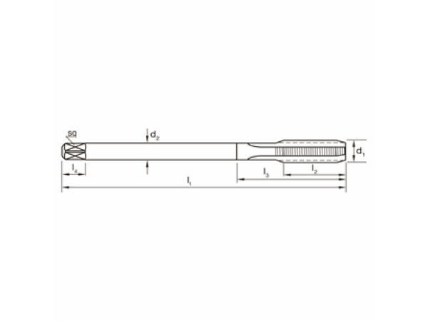 Gewindebohrer DIN376 Metrisch M12 VHM TiCN Typ VH HRC (H)