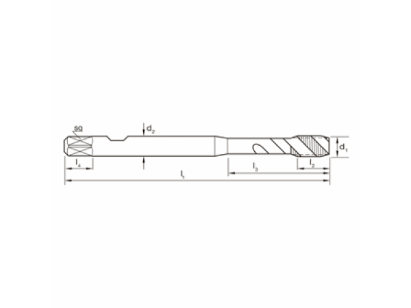 Gewindebohrer Synchro Metrisch M5 PM-HSSE V3 CrN Typ R45Al HSC