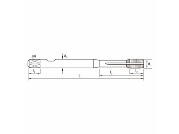 Gewindeformer Synchro Metrisch M3 PM-HSSE V3 TiN Typ Synchro HSC